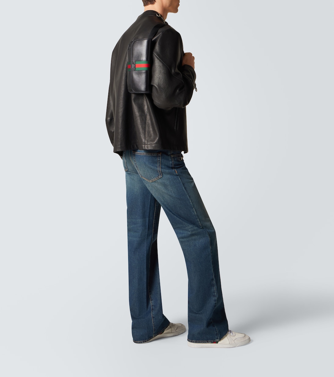 Web Trademark Small leather belt bag | Gucci