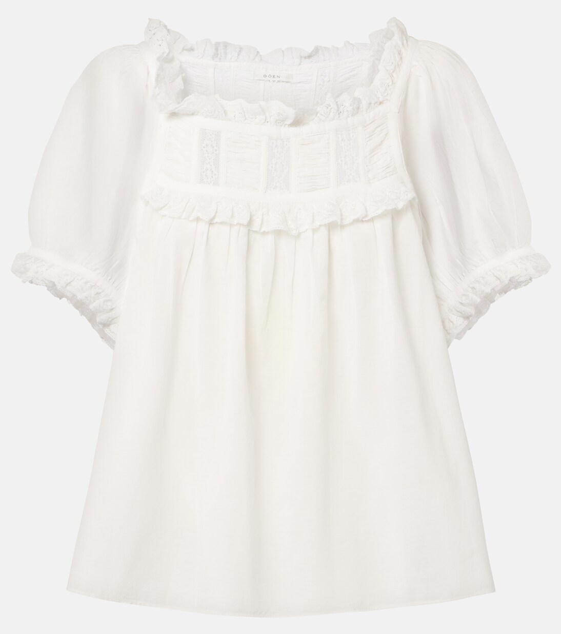 Frances lace-trimmed cotton-blend top | Dôen