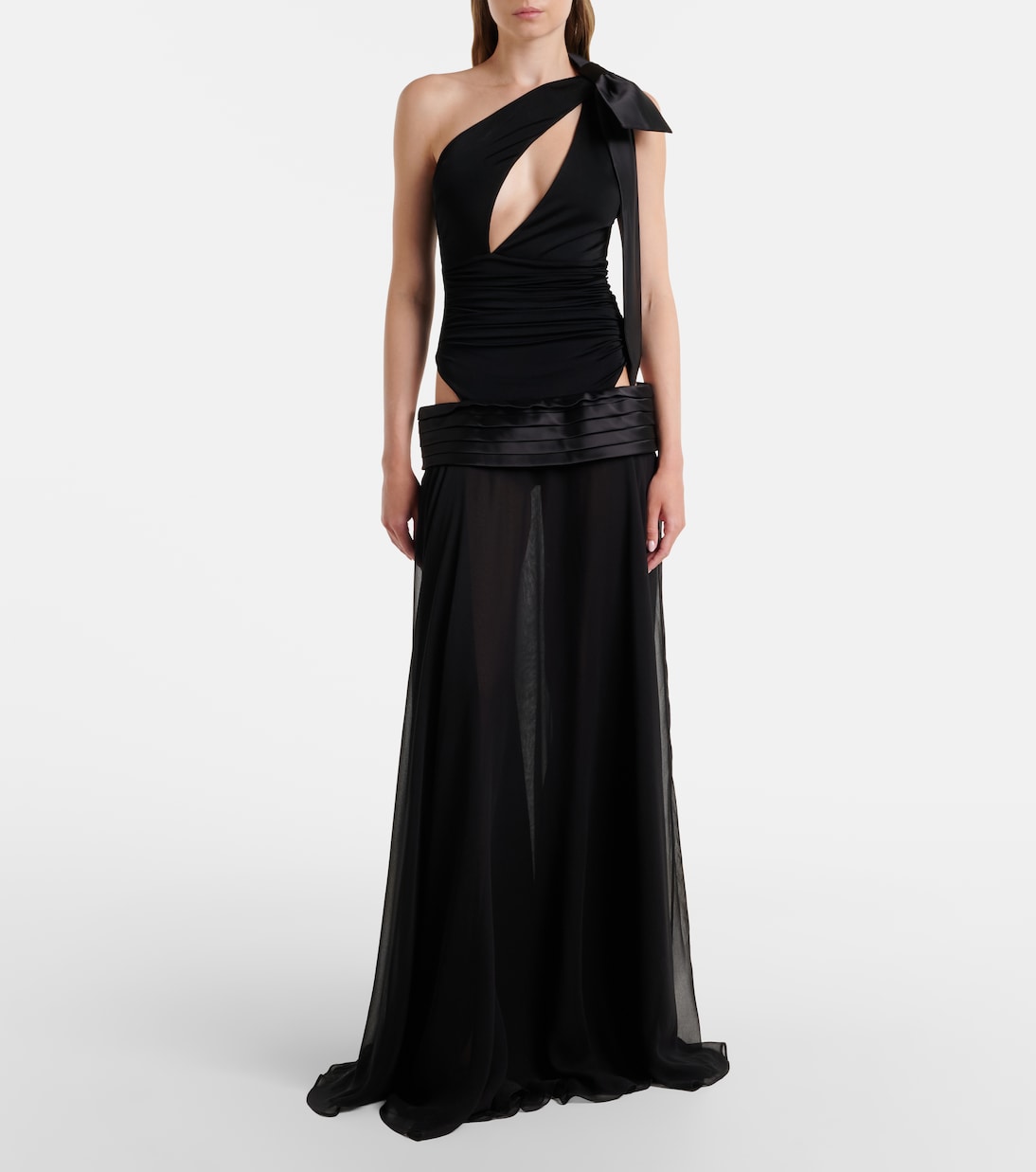 Abito lungo monospalla con cut-out | The New Arrivals Ilkyaz Ozel