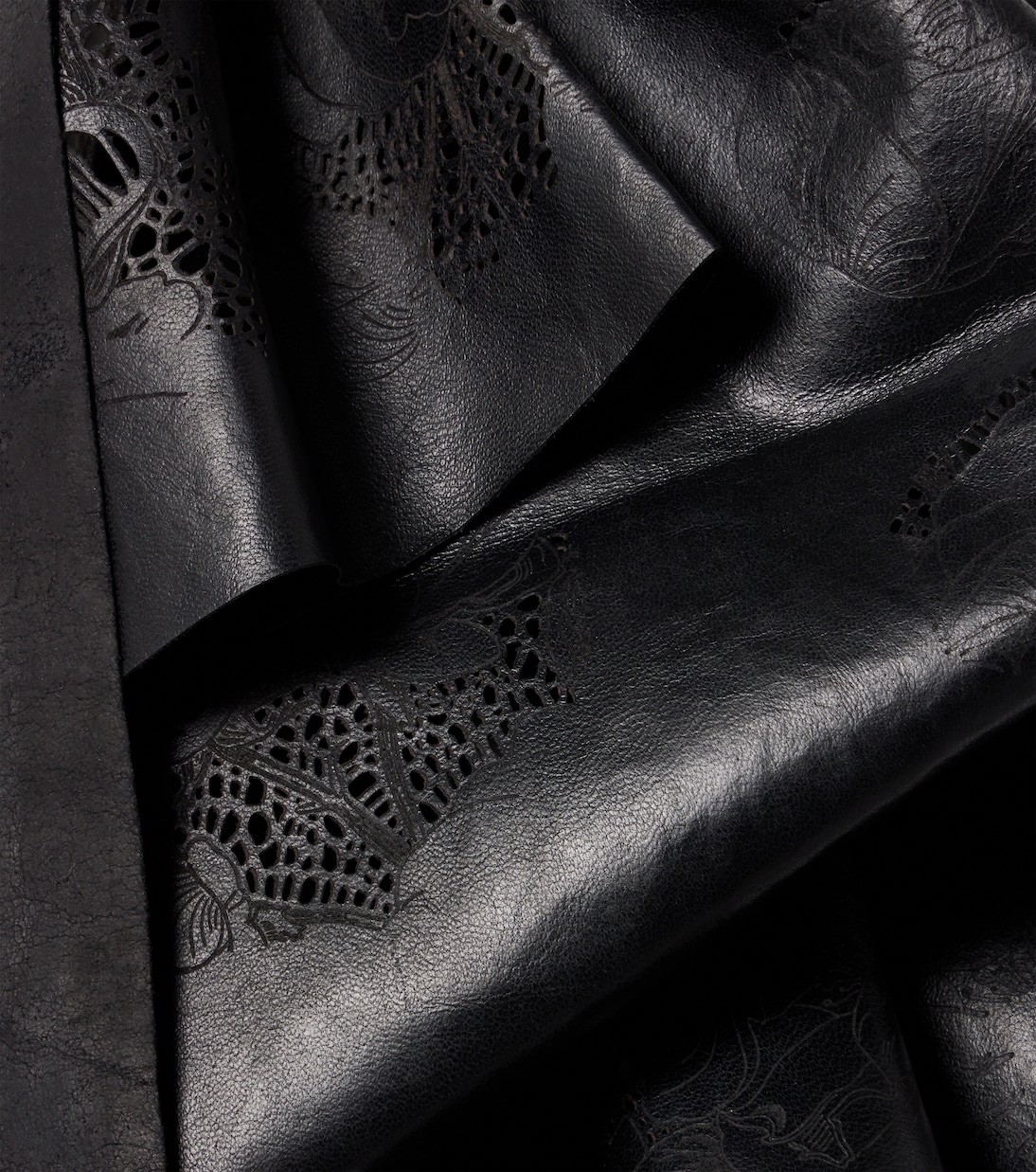 Floral perforated leather scarf | Magda Butrym