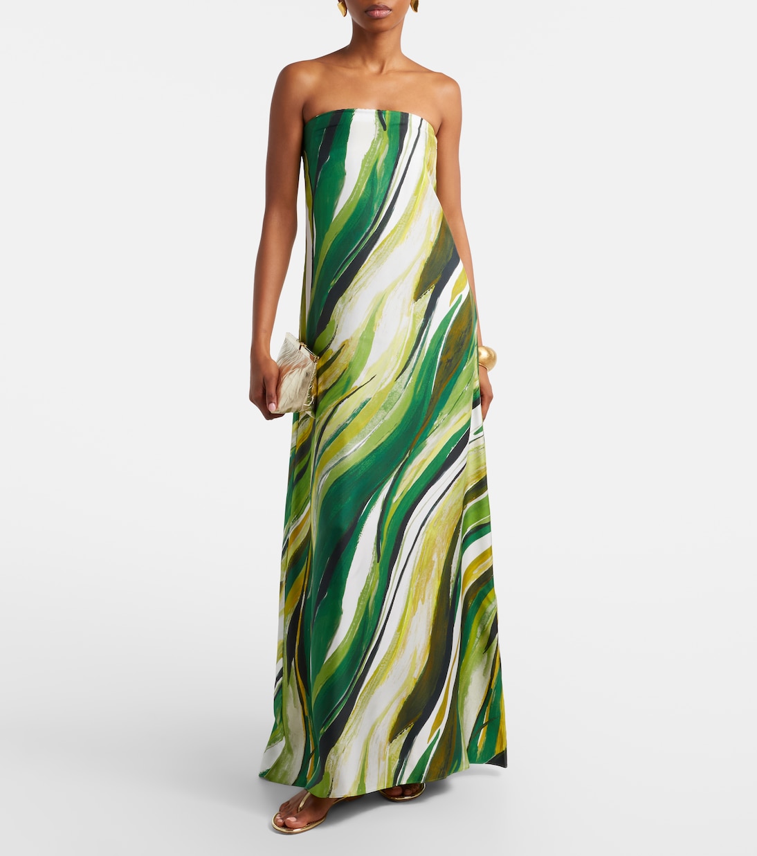 Vestido de fiesta de seda estampado | Christopher Esber