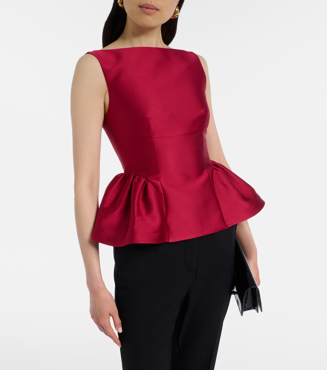 Peplum taffeta top  | Roland Mouret