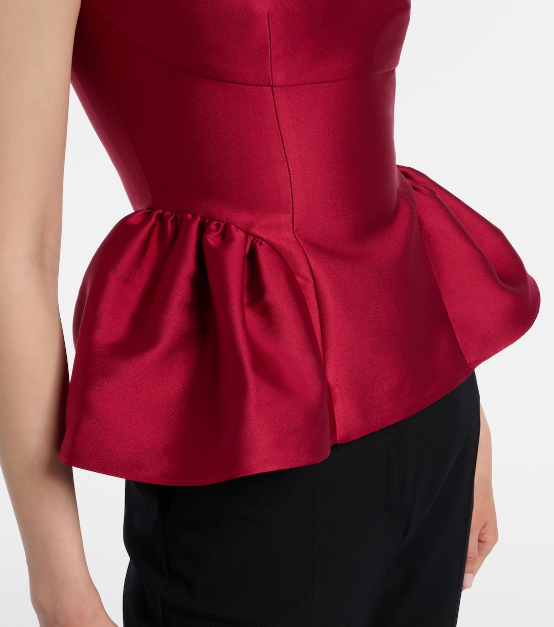 Peplum taffeta top  | Roland Mouret