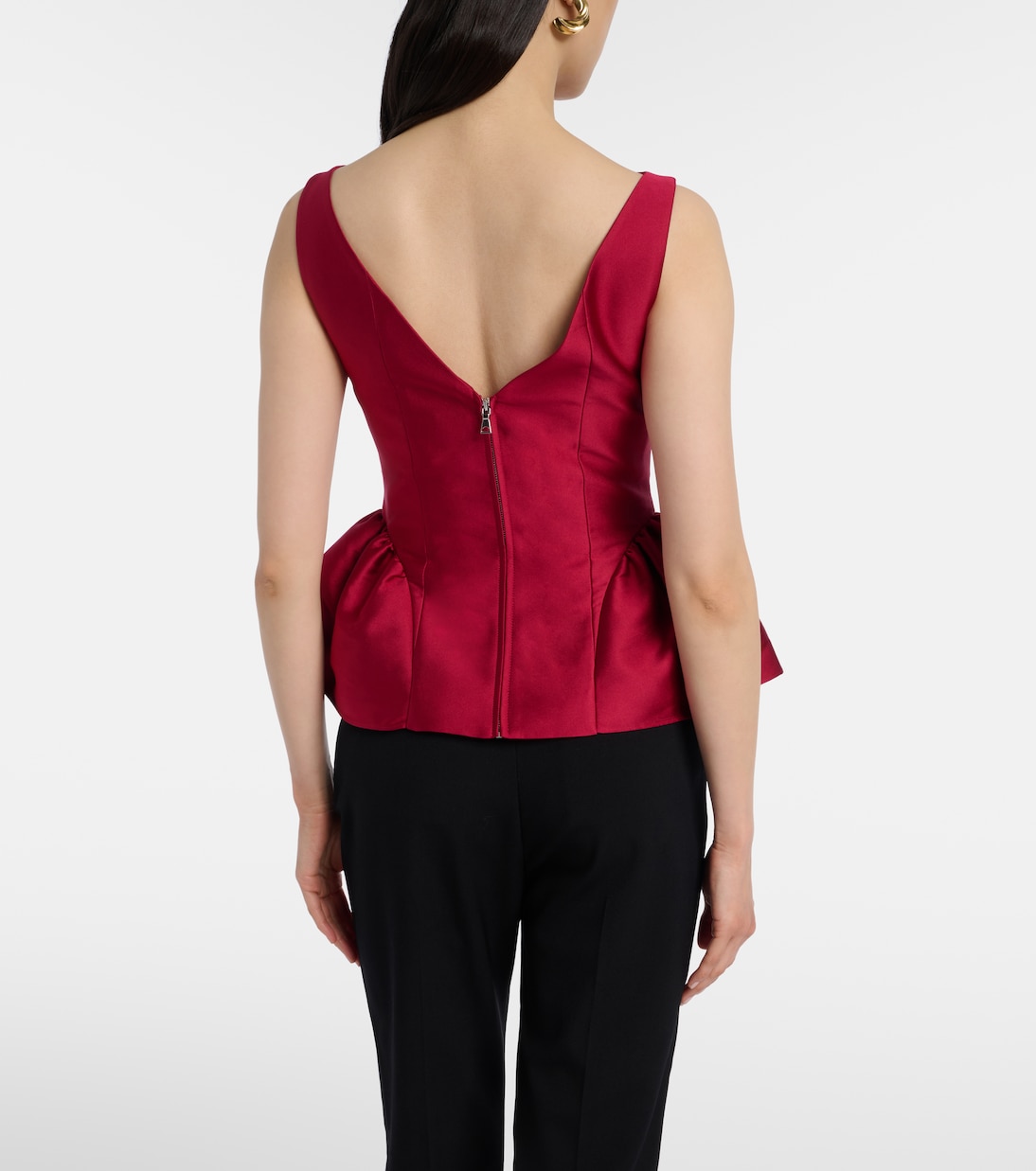 Peplum taffeta top  | Roland Mouret