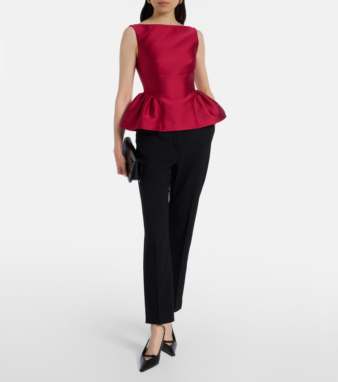 Peplum taffeta top  | Roland Mouret