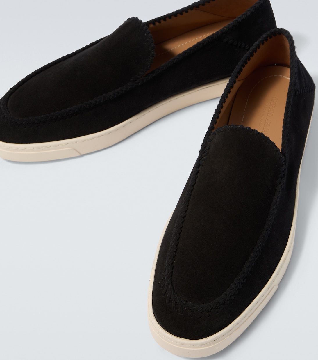 Galleria 3 suede slip-on shoes | Giorgio Armani