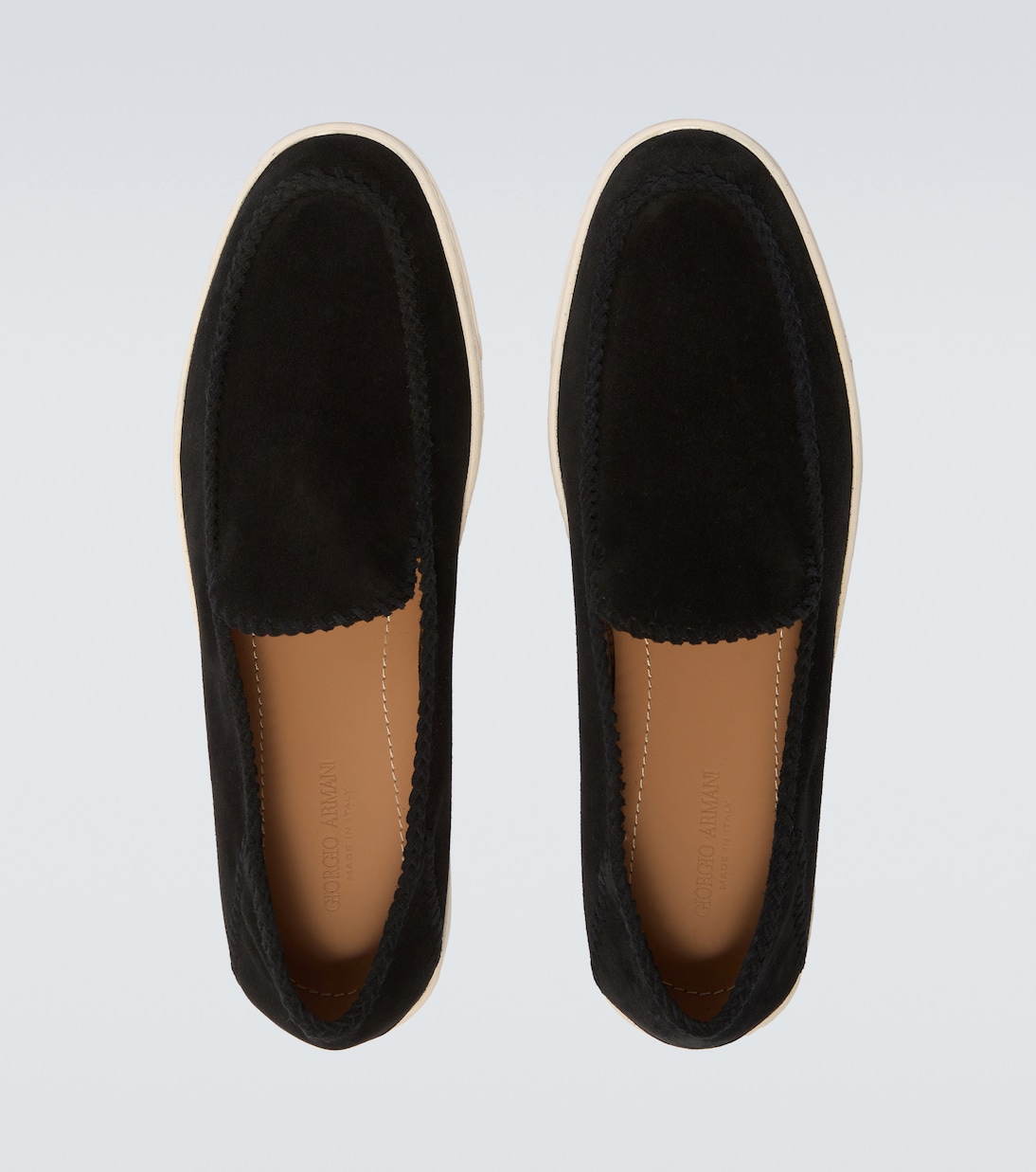 Galleria 3 suede slip-on shoes | Giorgio Armani