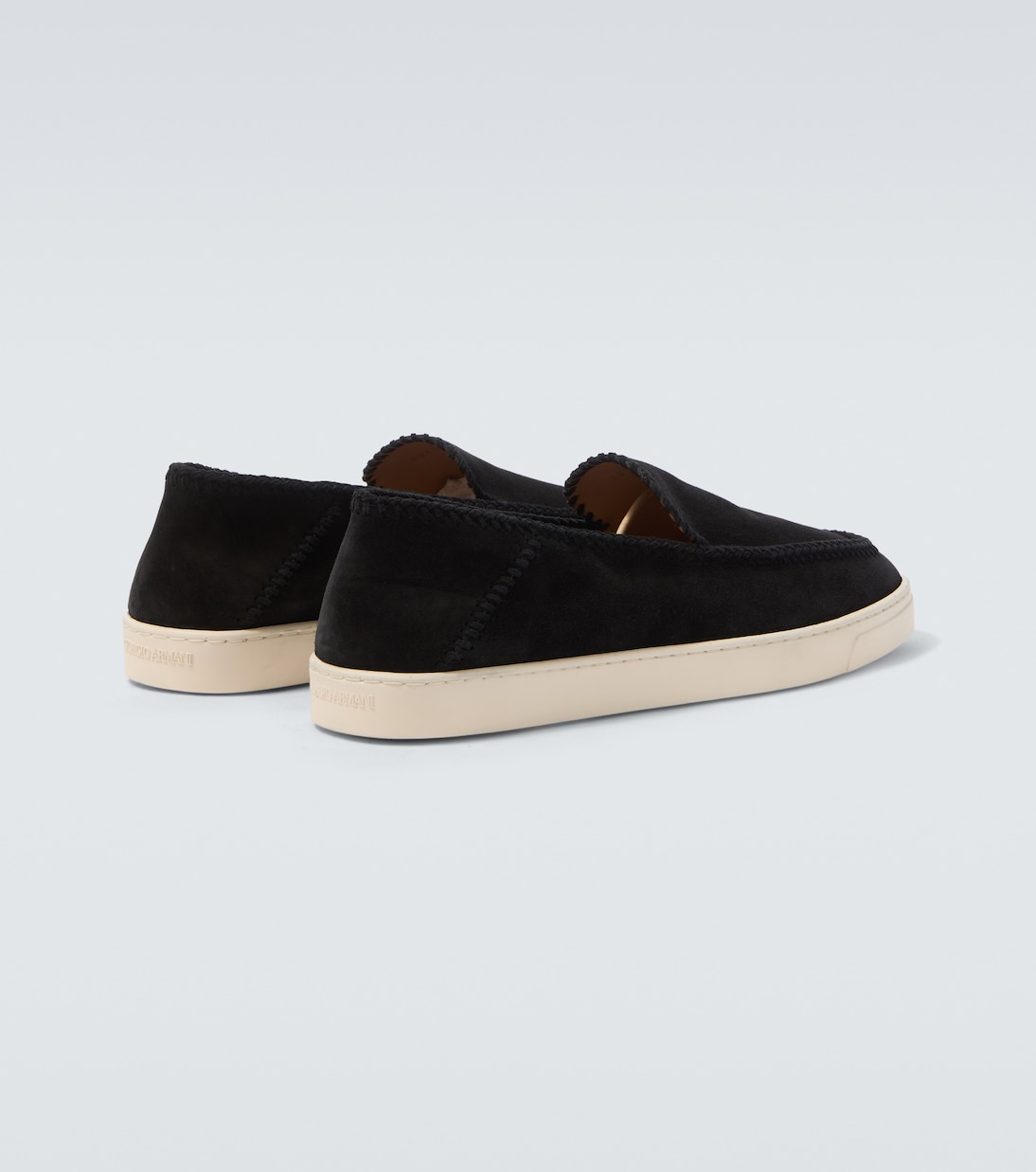 Galleria 3 suede slip-on shoes | Giorgio Armani