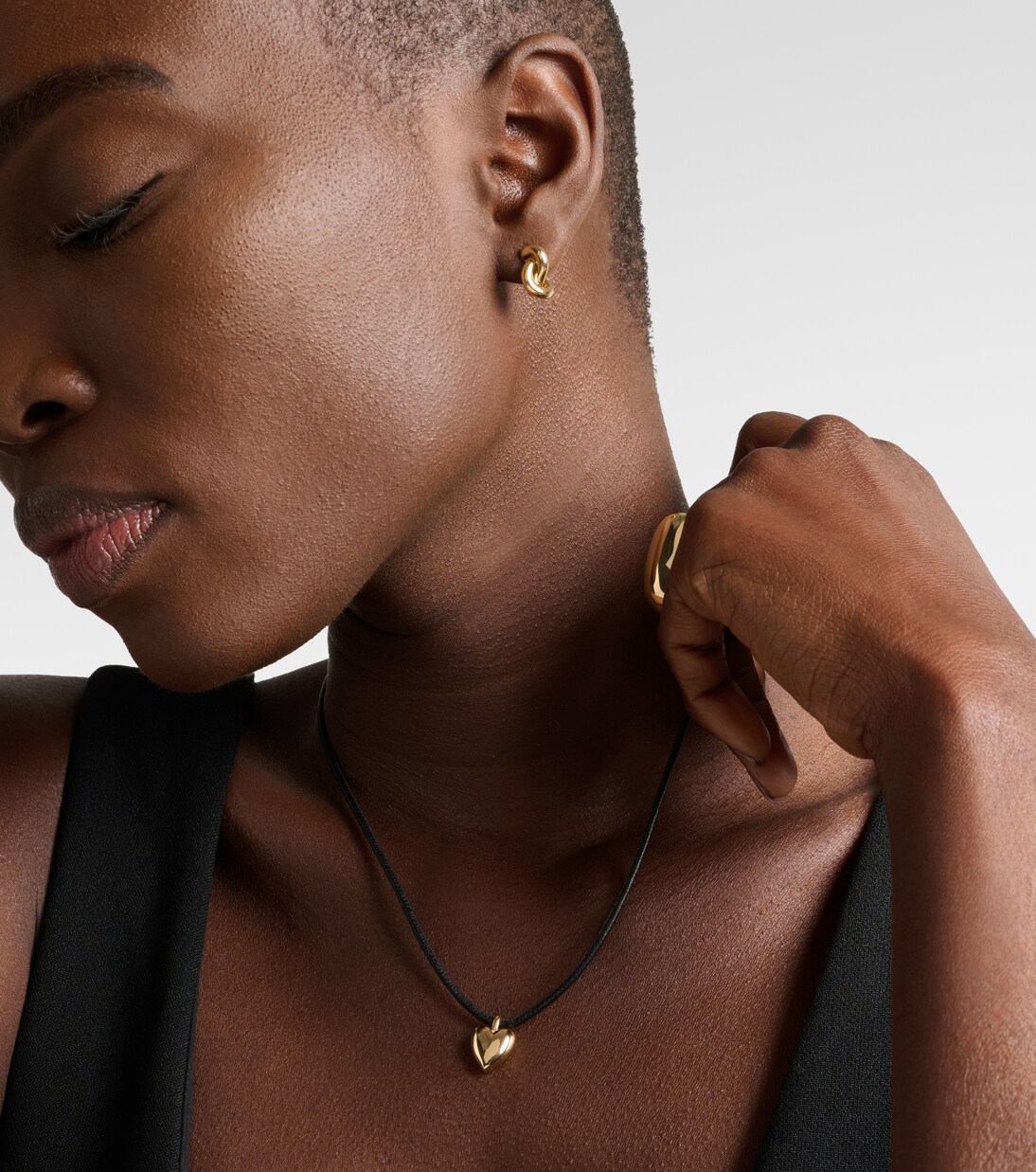 Puffy Heart 14kt gold-plated pendant necklace | Jennifer Fisher