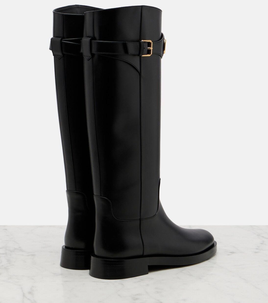 VLogo leather knee-high boots | Valentino Garavani