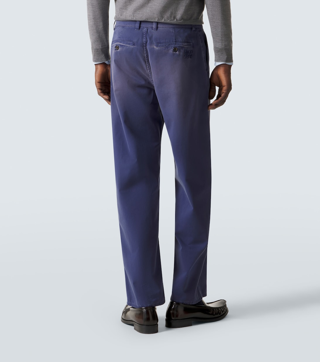 Cotton gabardine wide-leg pants | Miu Miu