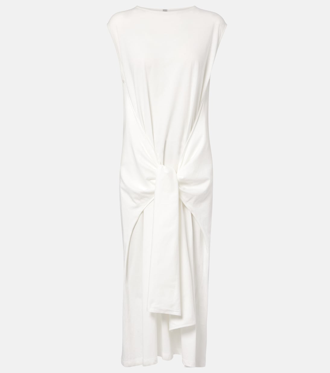 Gathered cotton jersey midi dress | Toteme