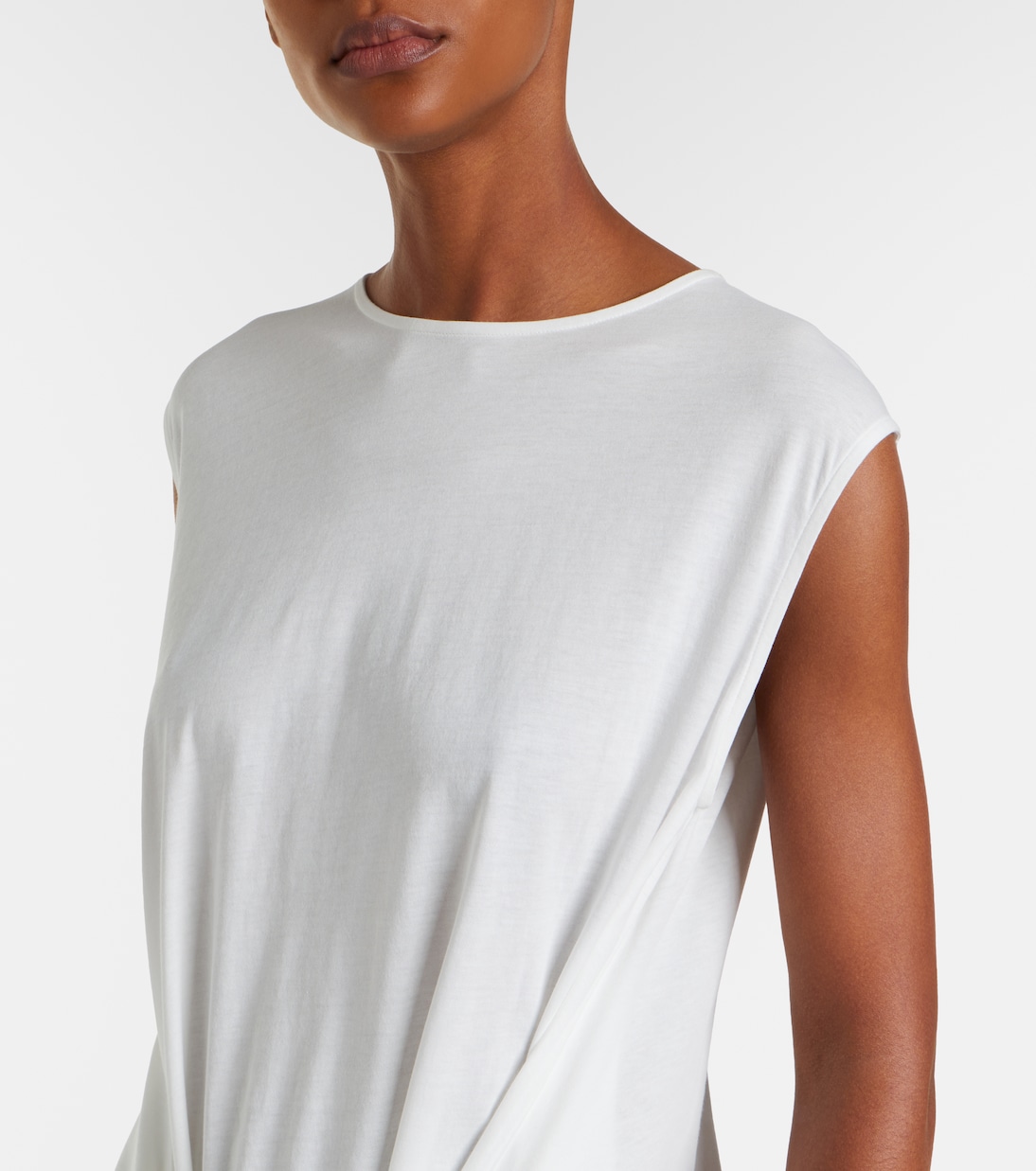 Gathered cotton jersey midi dress | Toteme