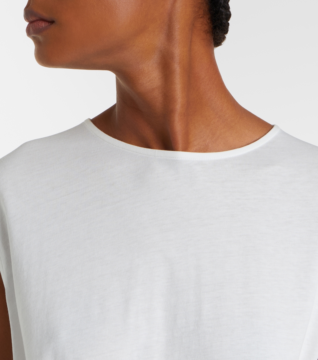 Gathered cotton jersey midi dress | Toteme