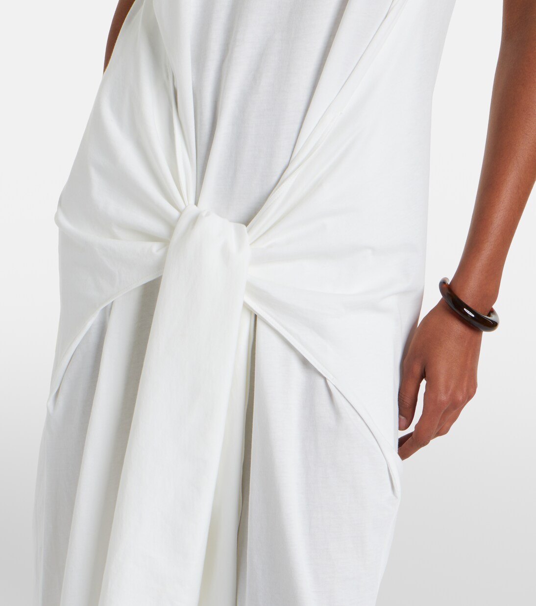 Gathered cotton jersey midi dress | Toteme