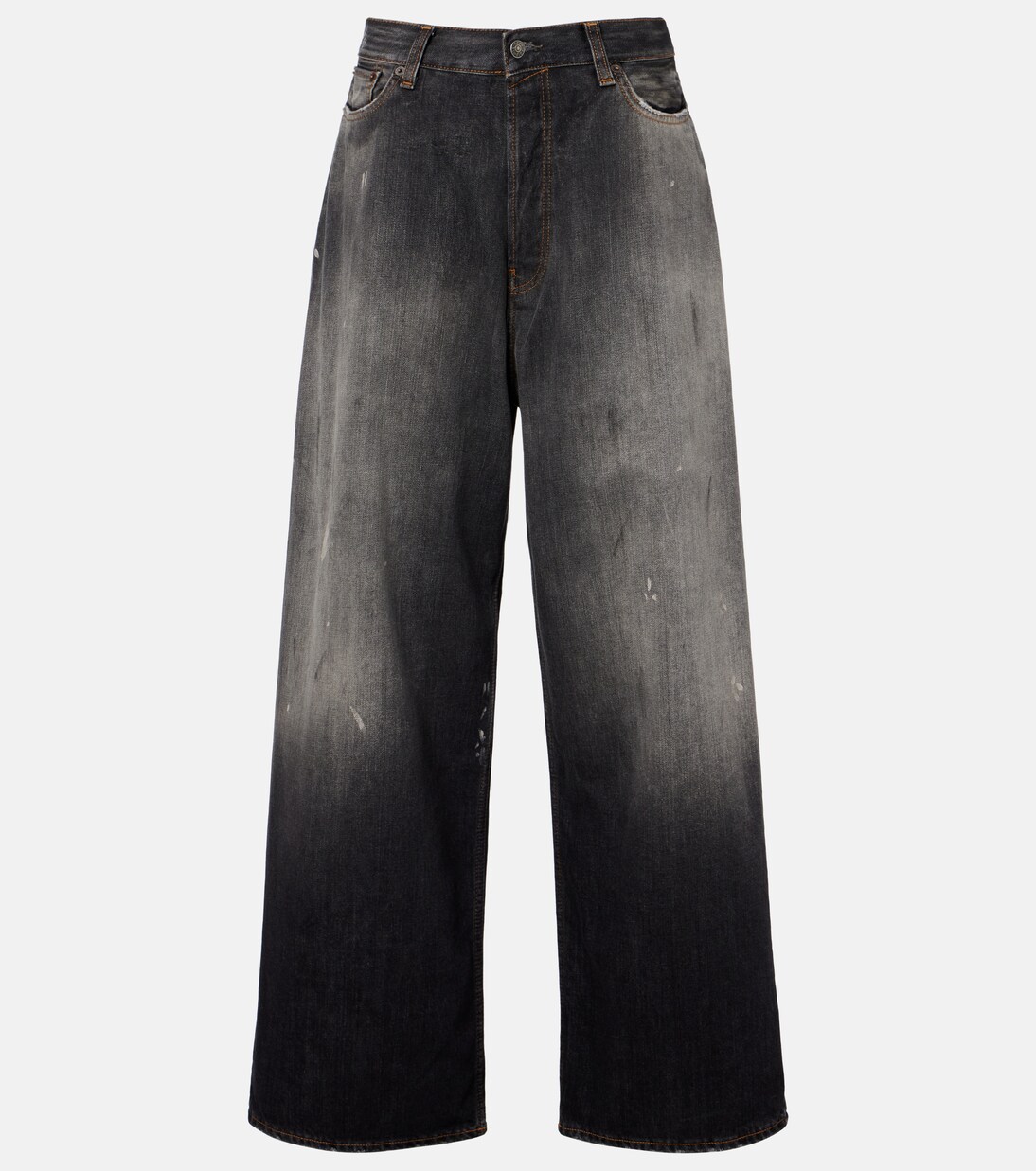 جينز بأرجل عريضة بتأثير مهترئ  2023 | Acne Studios