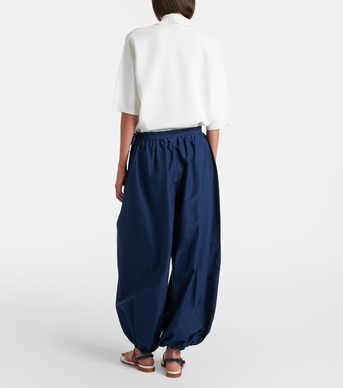Belted cotton and silk balloon pants | Polo Ralph Lauren