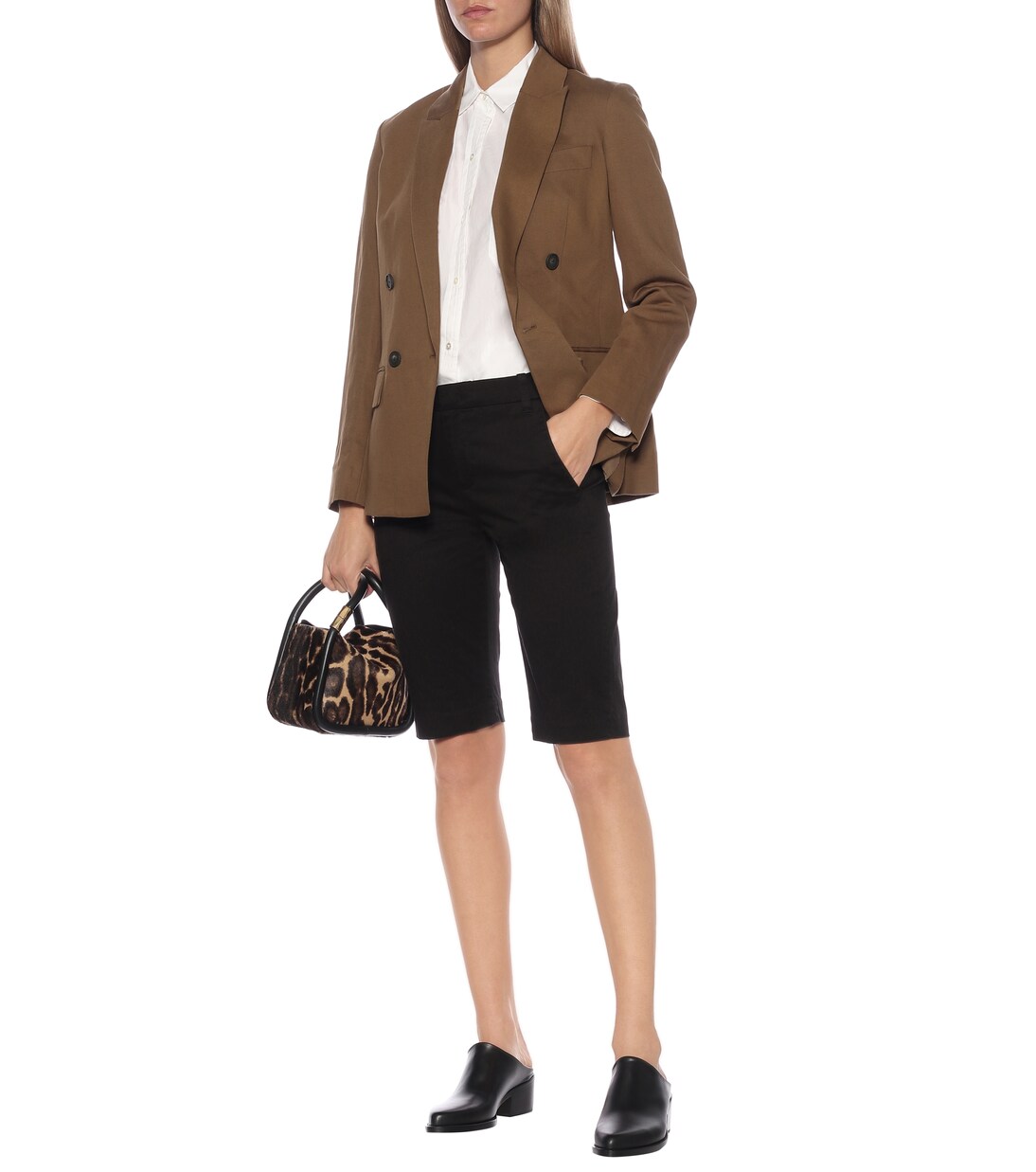 Mid-rise cotton Bermuda shorts | Vince