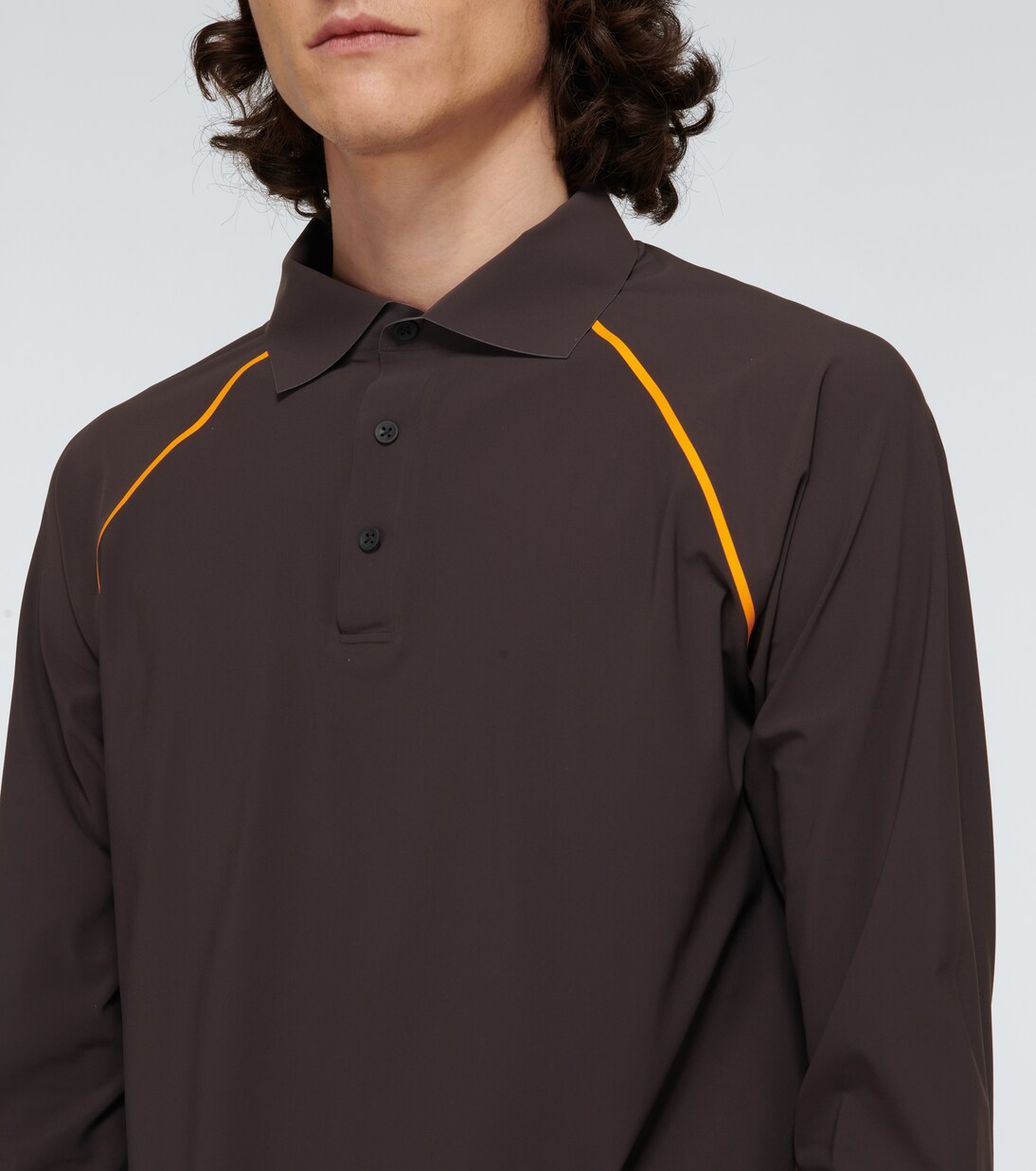Taped Ultrasound long-sleeved polo | GR10K