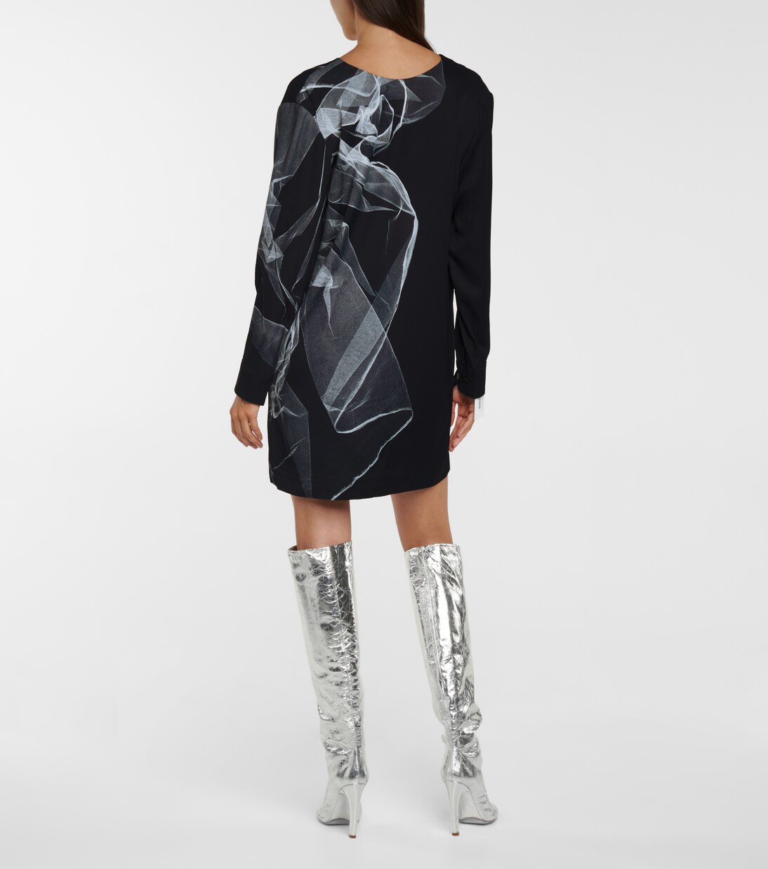 Robe imprimée en crêpe | Dries Van Noten