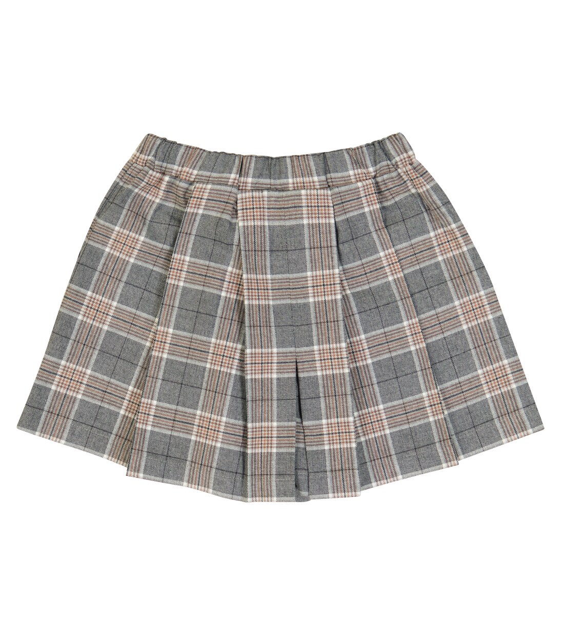 Checked cotton and cashmere skort | Paade Mode