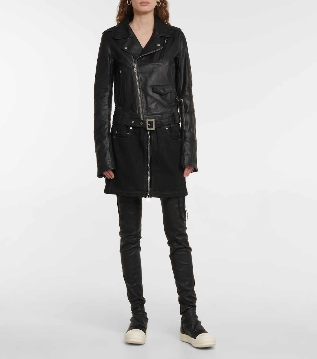 Stocking over-the-knee leather boots | Rick Owens