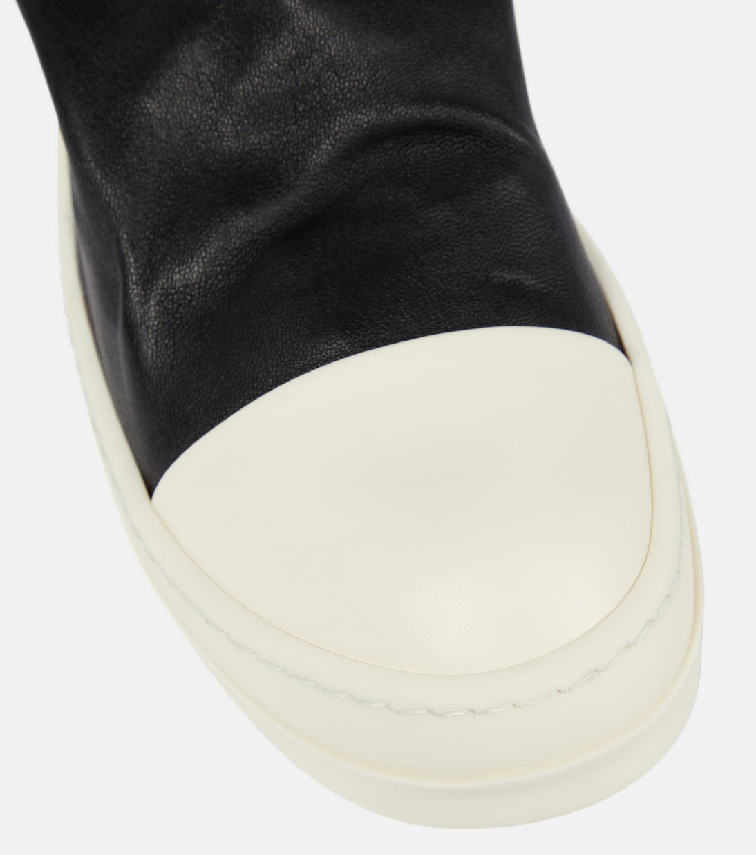 Stocking over-the-knee leather boots | Rick Owens