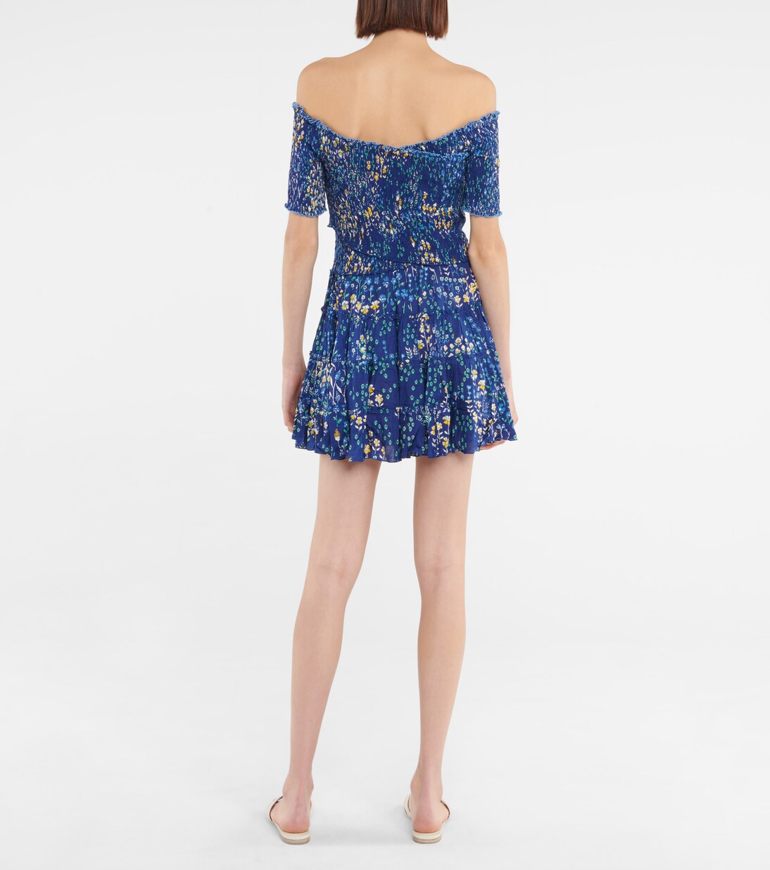 Soledad shirred printed minidress | Poupette St Barth