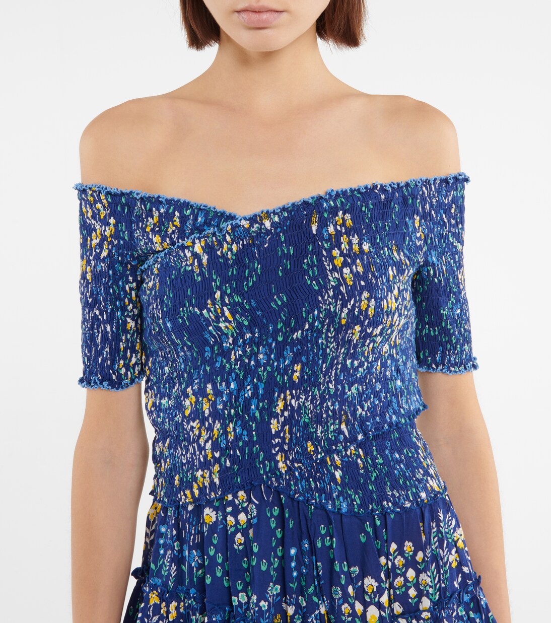 Soledad shirred printed minidress | Poupette St Barth