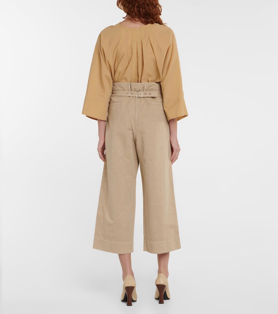 Cropped-Hose aus Baumwolle und Leinen | Lemaire