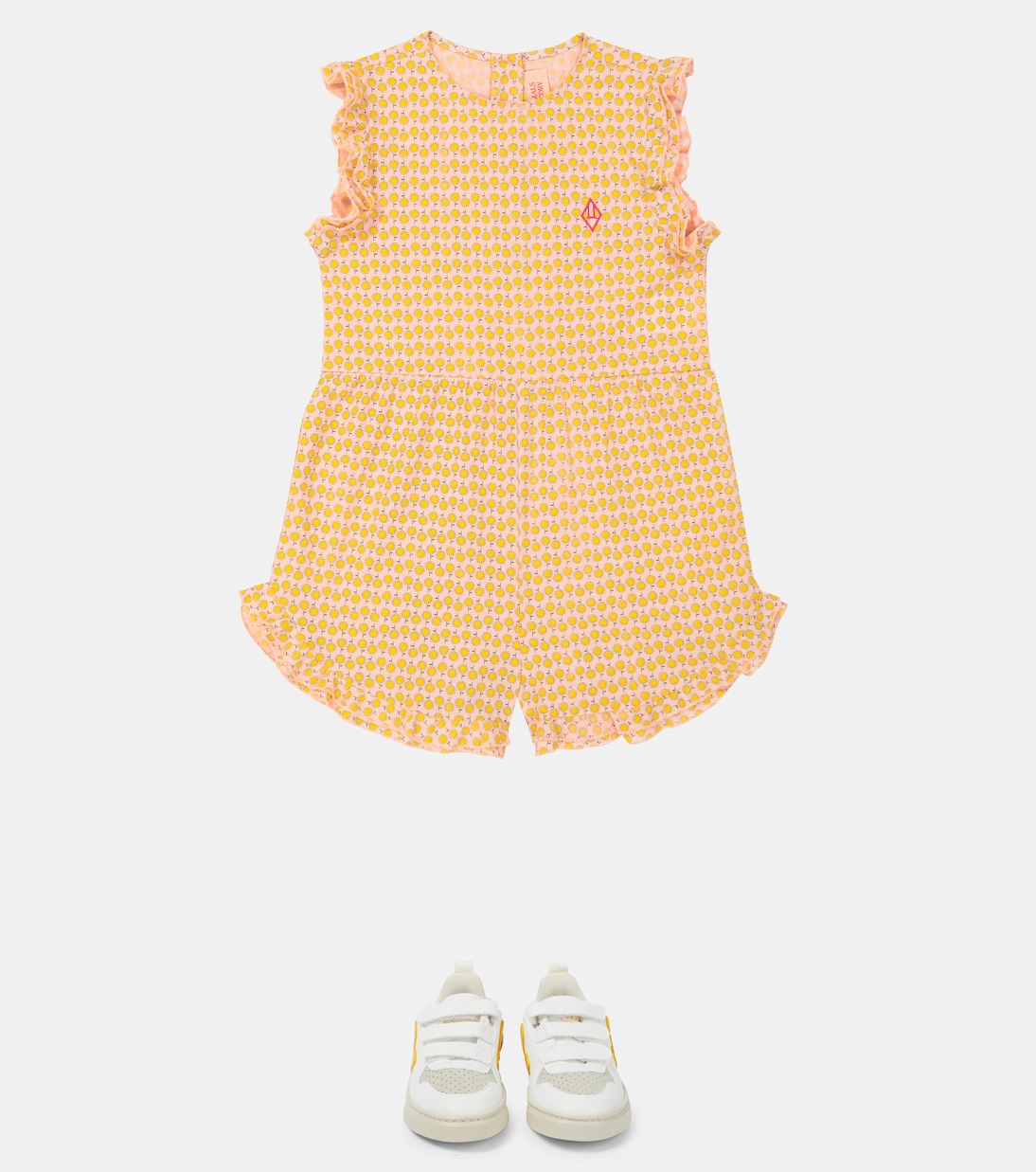 Squirrel printed cotton romper | The Animals Observatory