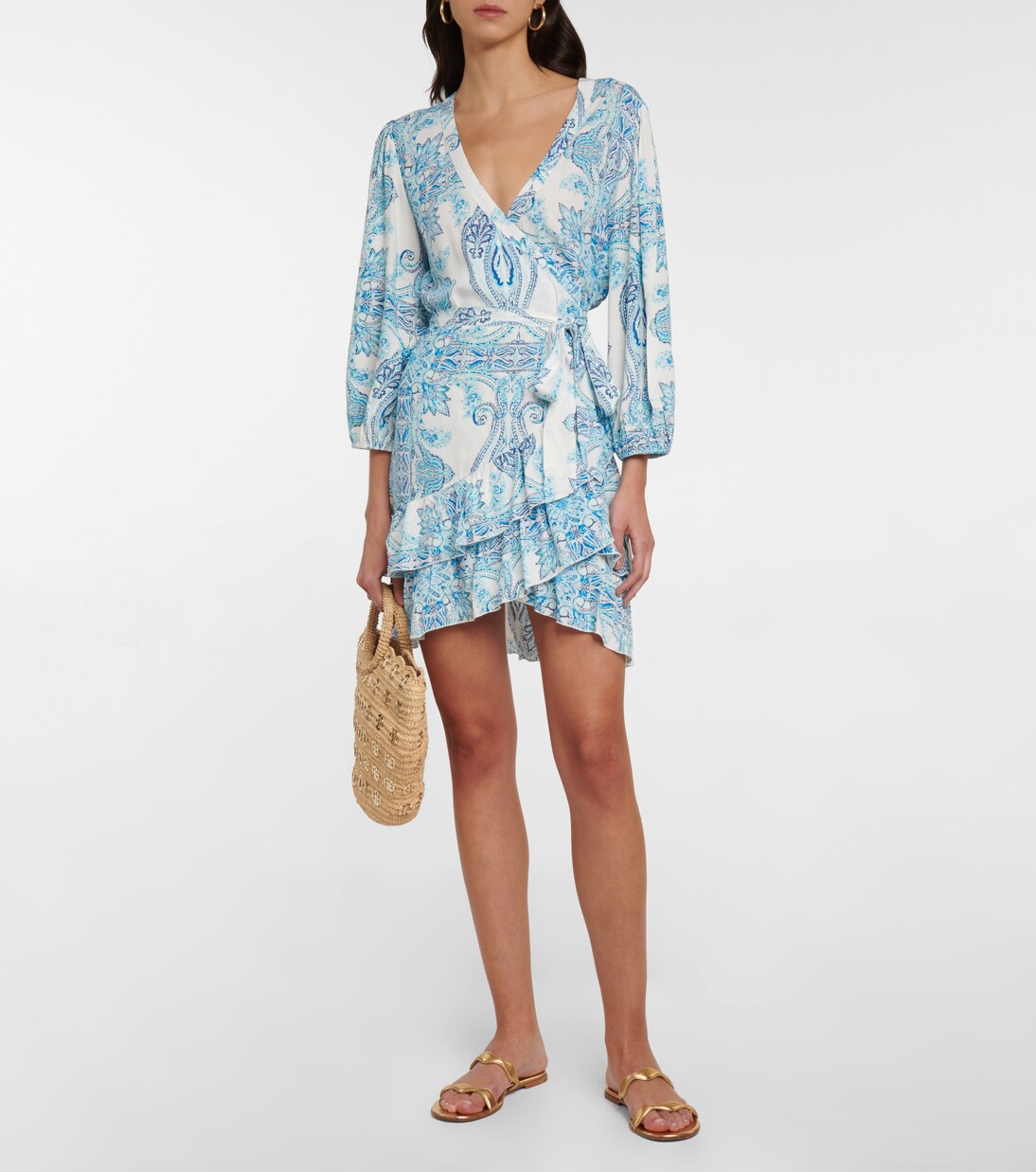 Robe portefeuille midi Tulip imprimée | Melissa Odabash