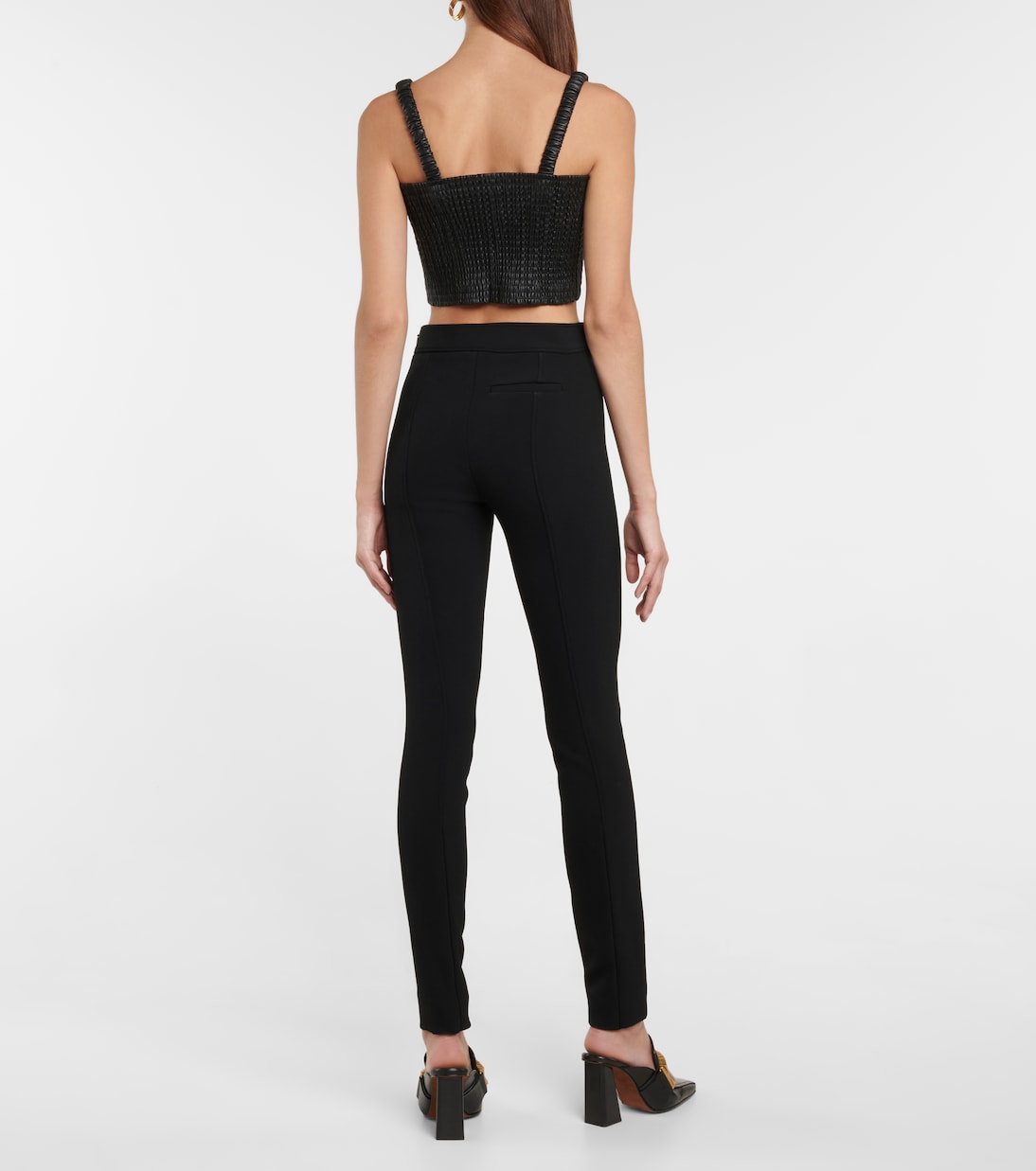 High-rise crêpe slim pants | Proenza Schouler