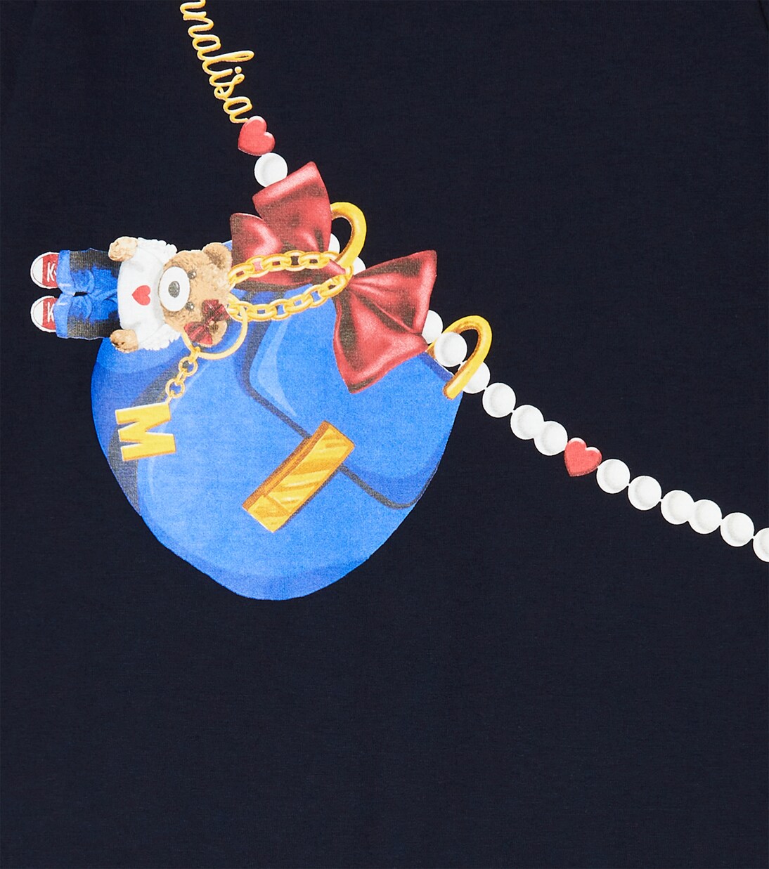 Printed jersey long-sleeved top | Monnalisa