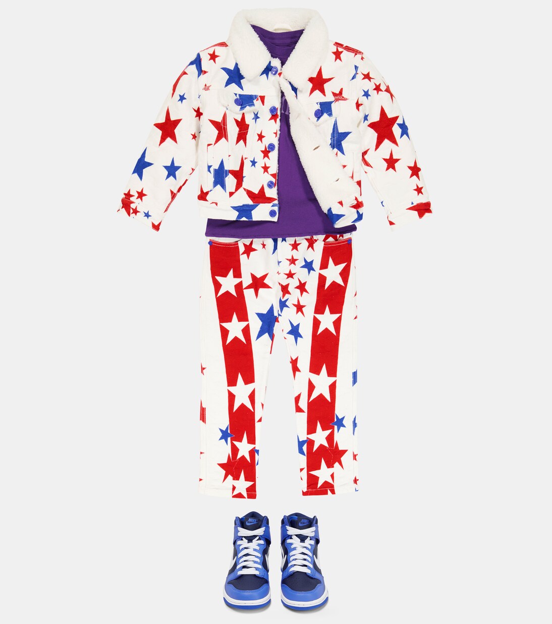 Star-print cotton denim jeans | ERL Kids