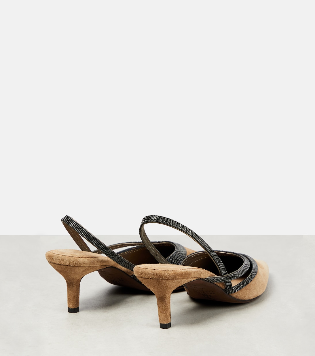 Escarpins City en daim à ornements | Brunello Cucinelli