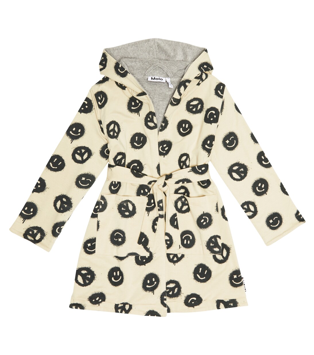 Wave Peace Smile cotton-blend bathrobe | Molo