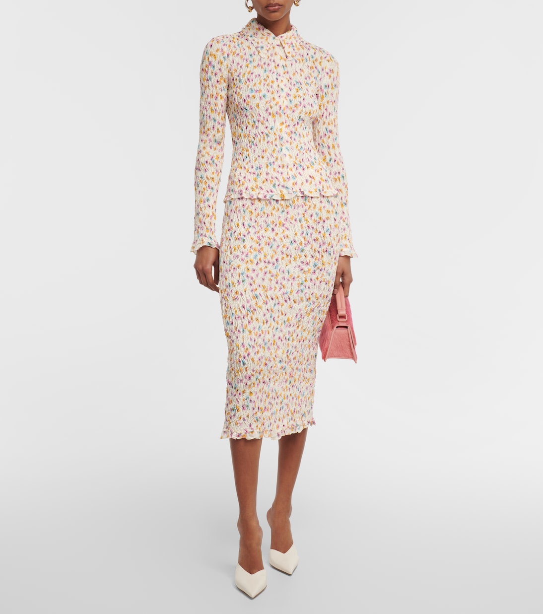 Floral plissé midi skirt | Dorothee Schumacher