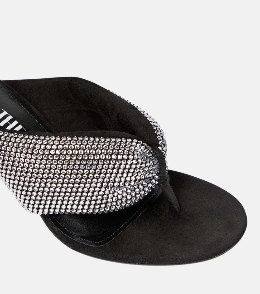 Rem satin crystal-embellished thong sandals | The Attico