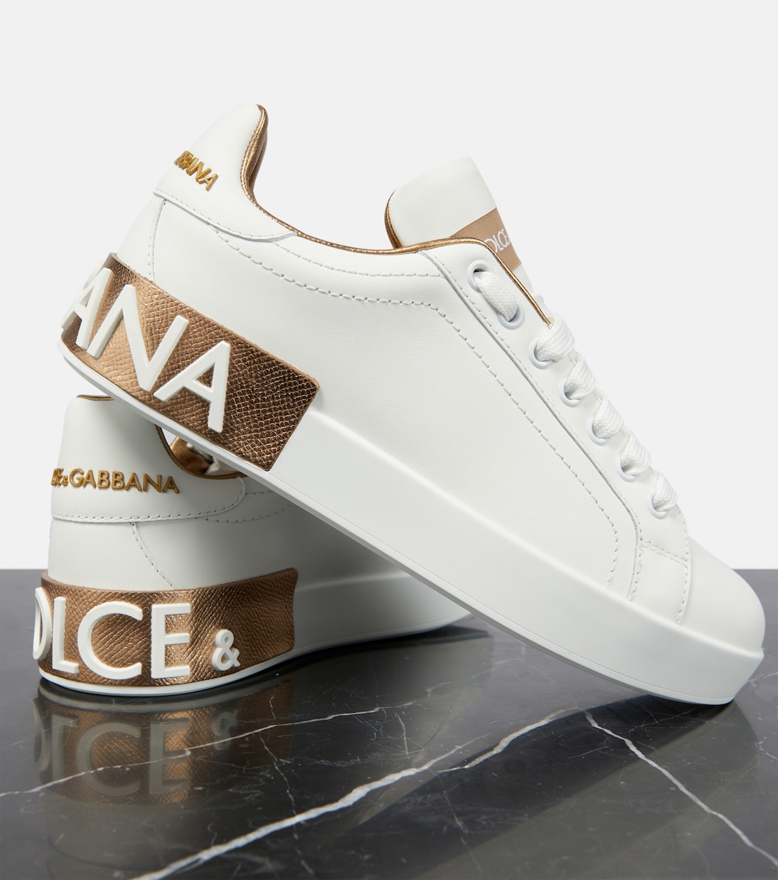 Portofino leather sneakers | Dolce&Gabbana