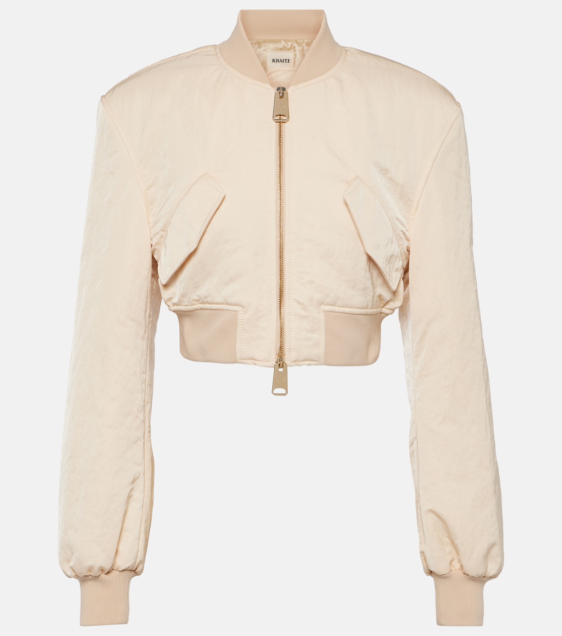 Cropped-Bomberjacke Reggie aus Satin | Khaite
