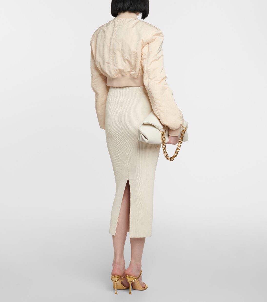 Cropped-Bomberjacke Reggie aus Satin | Khaite