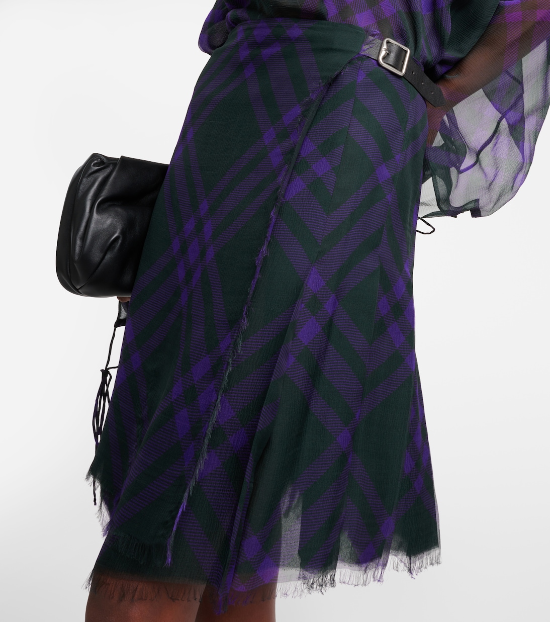 Checked silk miniskirt | Burberry