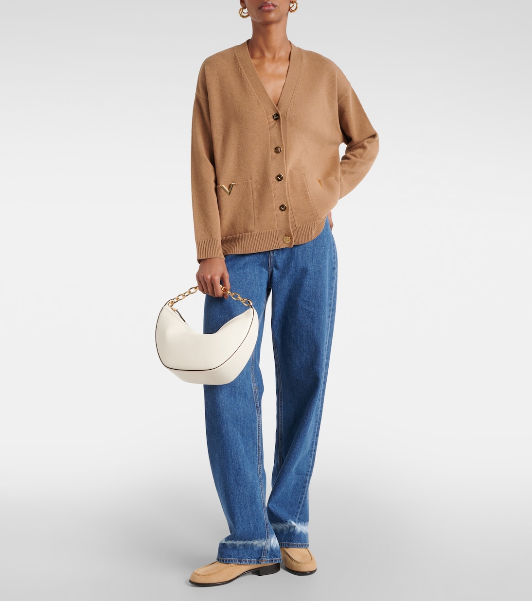 Loafers VLogo Gate aus Veloursleder | Valentino Garavani