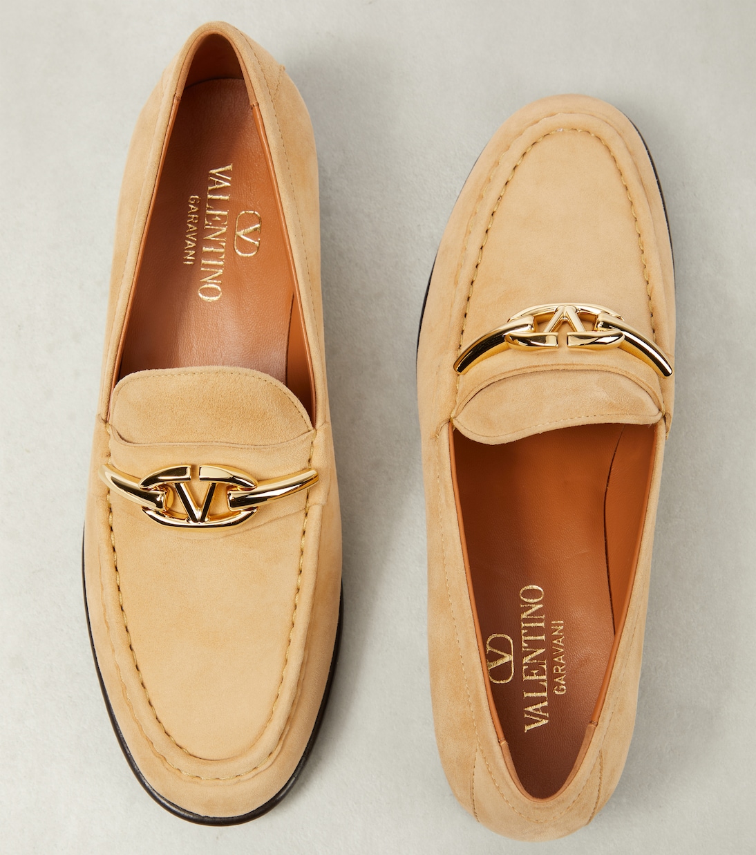 Loafers VLogo Gate aus Veloursleder | Valentino Garavani