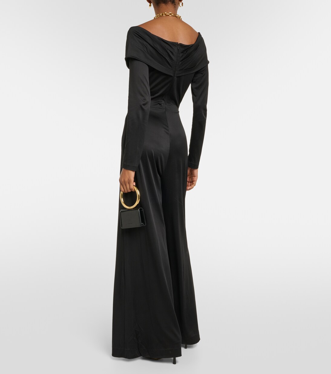 Lucien jersey off-shoulder jumpsuit | Diane von Furstenberg