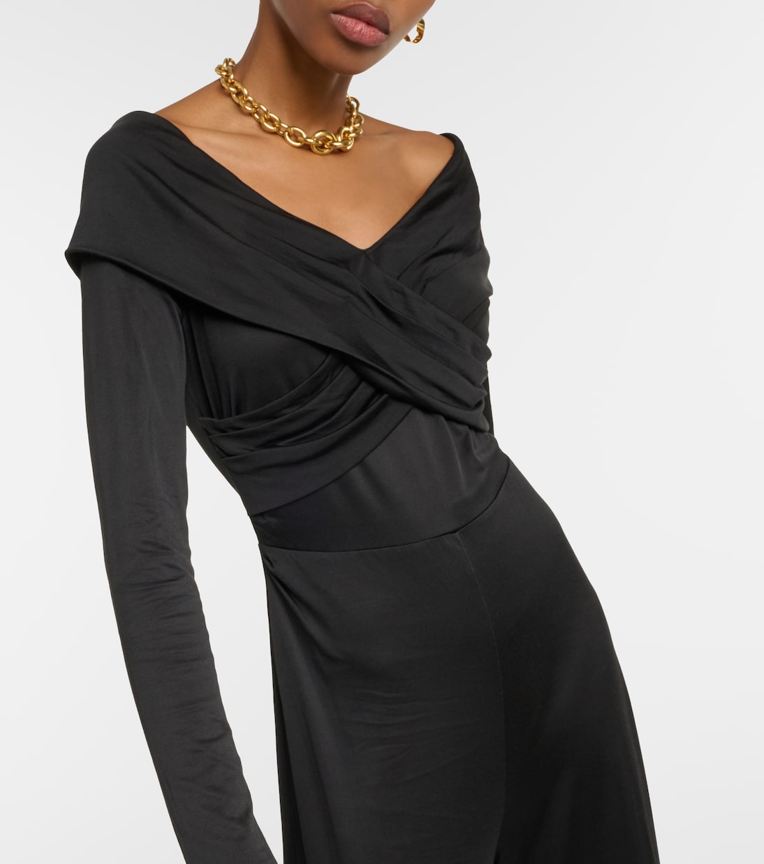 Lucien jersey off-shoulder jumpsuit | Diane von Furstenberg