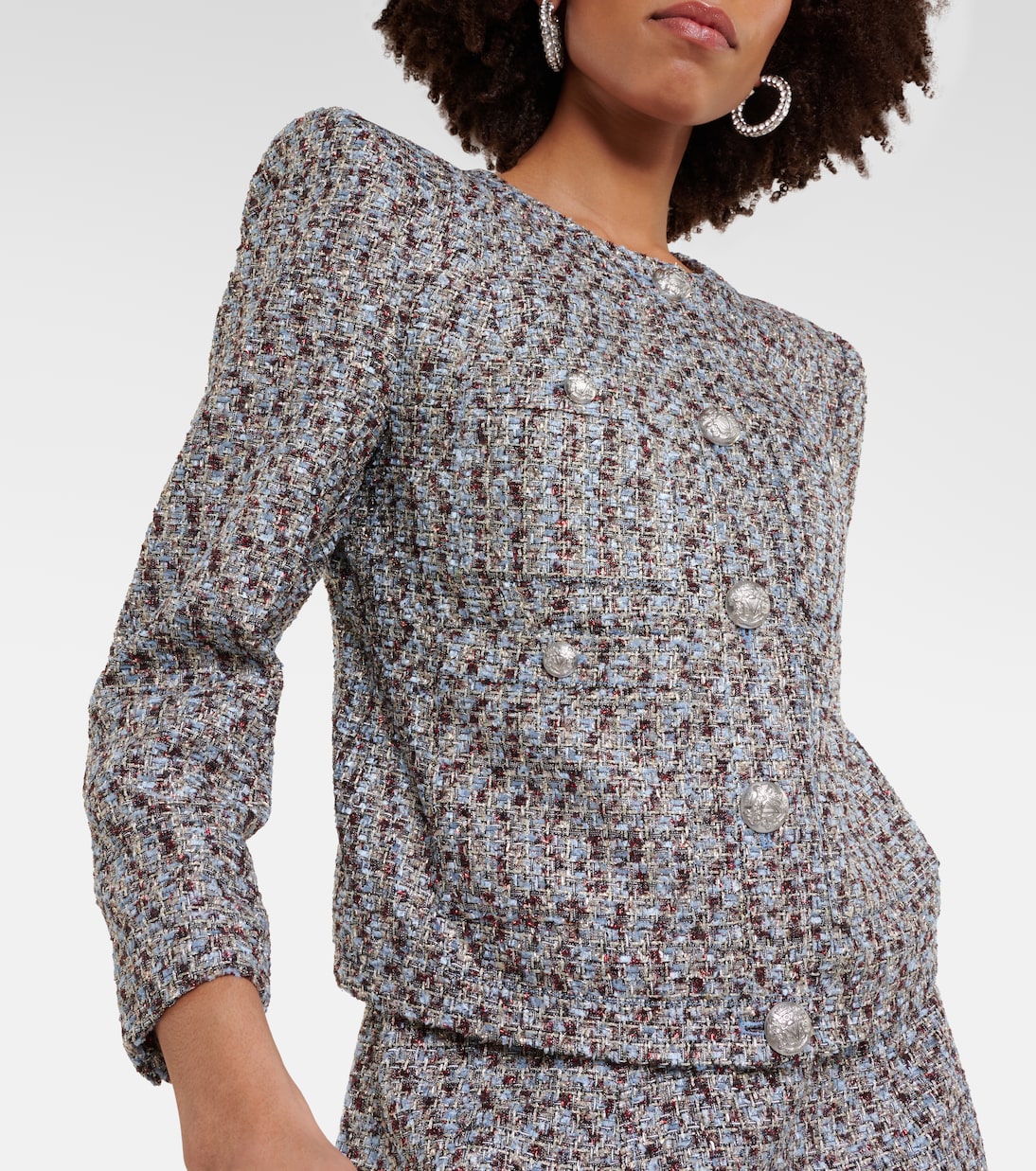 Ferazia metallic tweed jacket | Veronica Beard