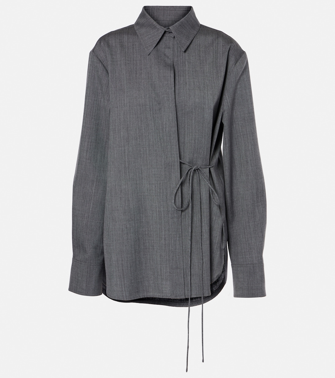 Belted wool shirt | Jil Sander