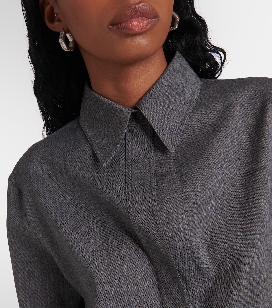 Belted wool shirt | Jil Sander